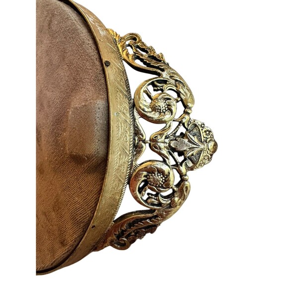 Vtg Stylebuilt Accessories 15’’ Oval Mirrored Vanity Tray Hollywood Regency Gold - Picture 2 of 7